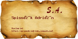 Spissák Adrián névjegykártya
